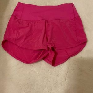 sonic pink high rise speed up shorts 2.5 inch